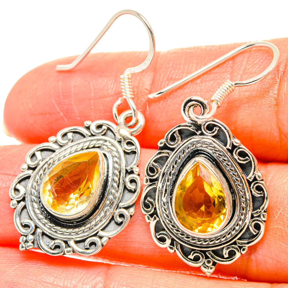Citrine Earrings handcrafted by Ana Silver Co - EARR429150
