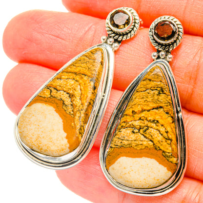 Picture Jasper Earrings handcrafted by Ana Silver Co - EARR429153