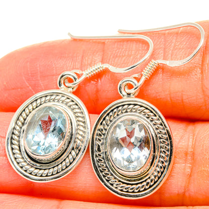 Blue Topaz Earrings handcrafted by Ana Silver Co - EARR429156