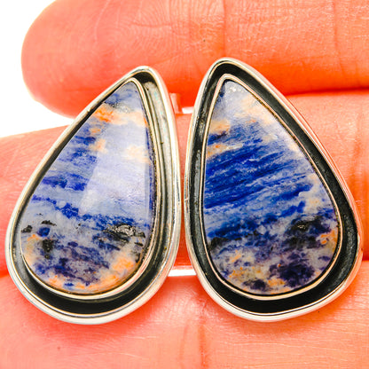 Sodalite Earrings handcrafted by Ana Silver Co - EARR429158