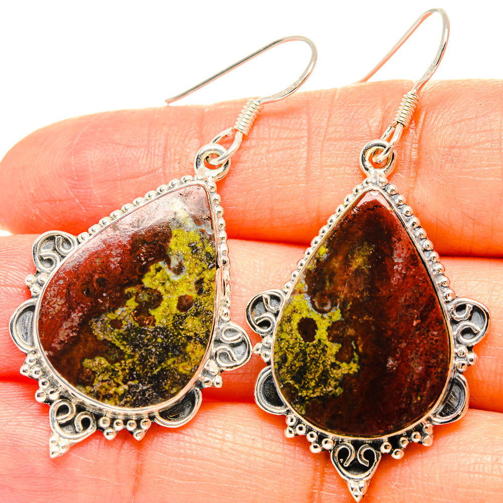 Ocean Jasper Earrings handcrafted by Ana Silver Co - EARR429163