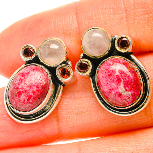 Thulite Earrings handcrafted by Ana Silver Co - EARR429164