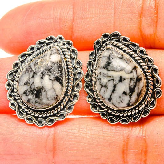 Pinolith Jasper Earrings handcrafted by Ana Silver Co - EARR429165