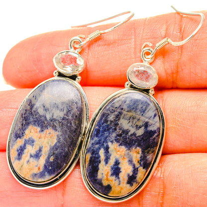 Sodalite Earrings handcrafted by Ana Silver Co - EARR429166