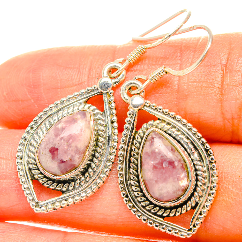 Lepidolite Earrings handcrafted by Ana Silver Co - EARR429178