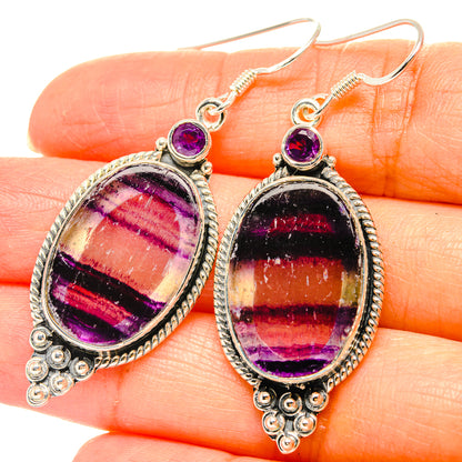 Fluorite Earrings handcrafted by Ana Silver Co - EARR429185