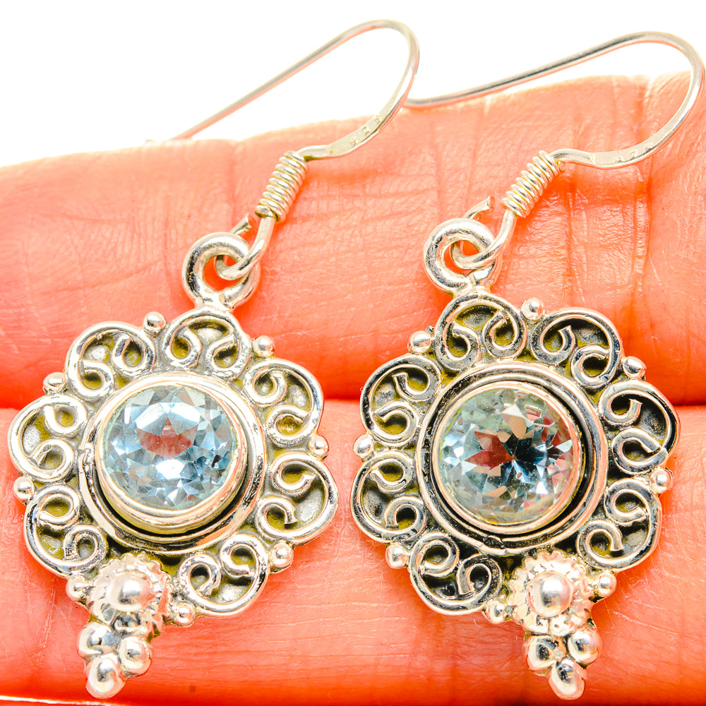 Blue Topaz Earrings handcrafted by Ana Silver Co - EARR429188