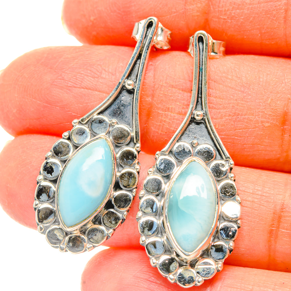 Larimar Earrings handcrafted by Ana Silver Co - EARR429189