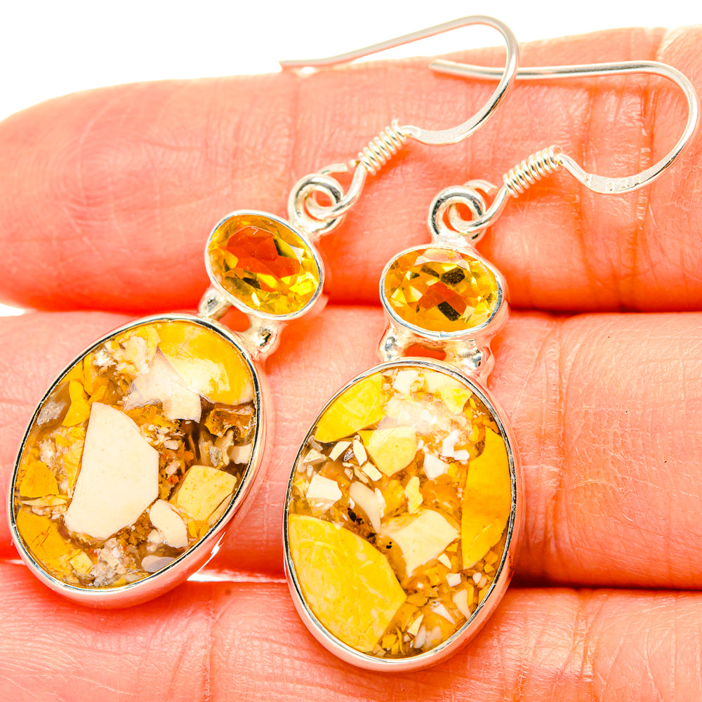 Brecciated Mookaite Earrings handcrafted by Ana Silver Co - EARR429197