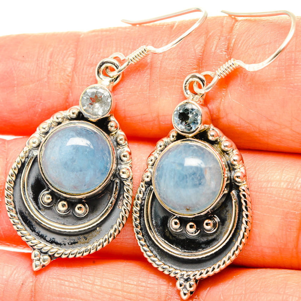 Aquamarine Earrings handcrafted by Ana Silver Co - EARR429203