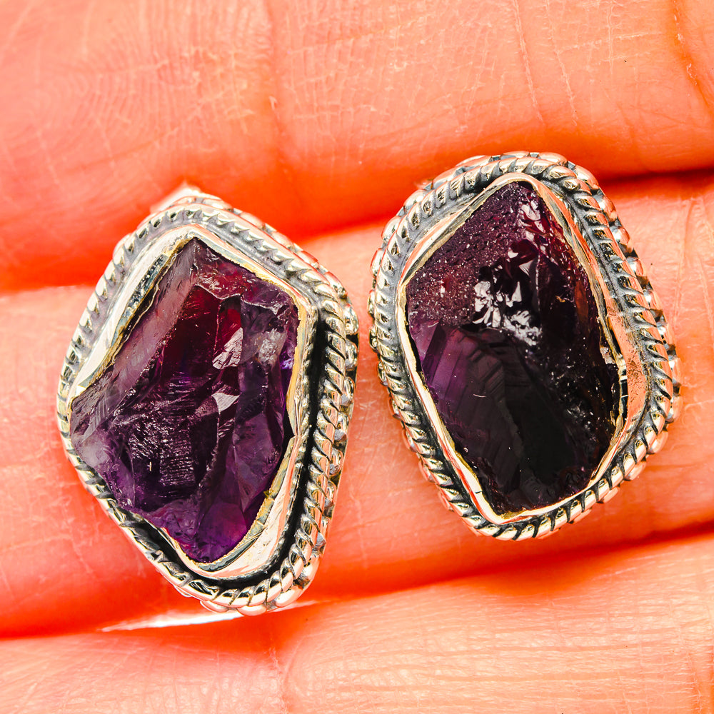 Amethyst Earrings handcrafted by Ana Silver Co - EARR429206