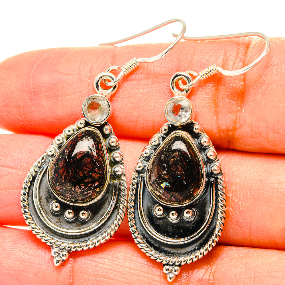 Tourmalinated Quartz Earrings handcrafted by Ana Silver Co - EARR429207