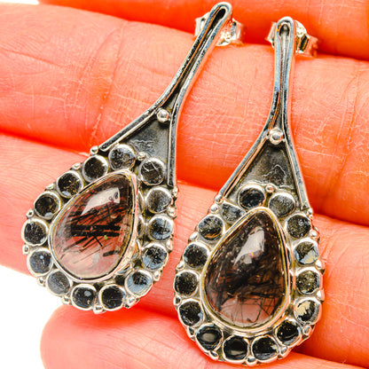 Tourmalinated Quartz Earrings handcrafted by Ana Silver Co - EARR429214