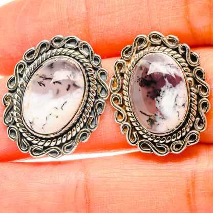 Dendritic Opal Earrings handcrafted by Ana Silver Co - EARR429220