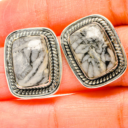Pinolith Jasper Earrings handcrafted by Ana Silver Co - EARR429222