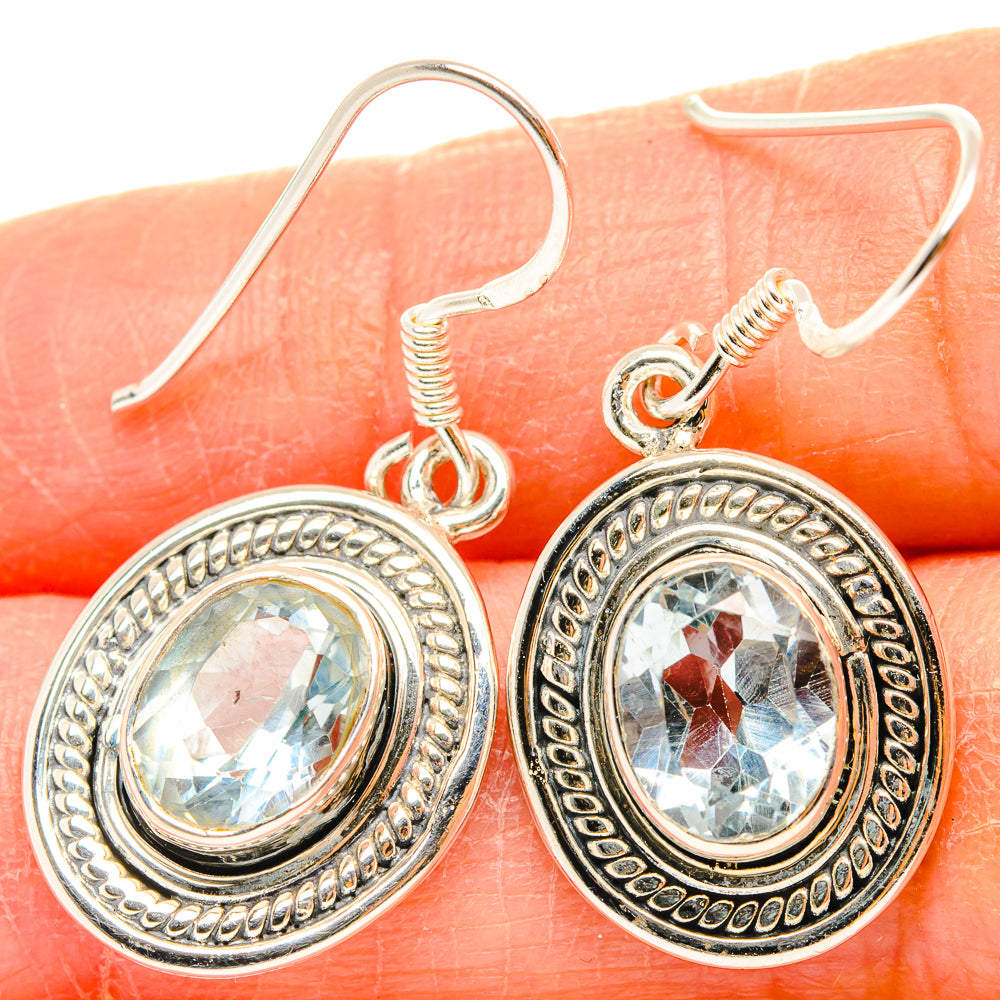 Blue Topaz Earrings handcrafted by Ana Silver Co - EARR429224