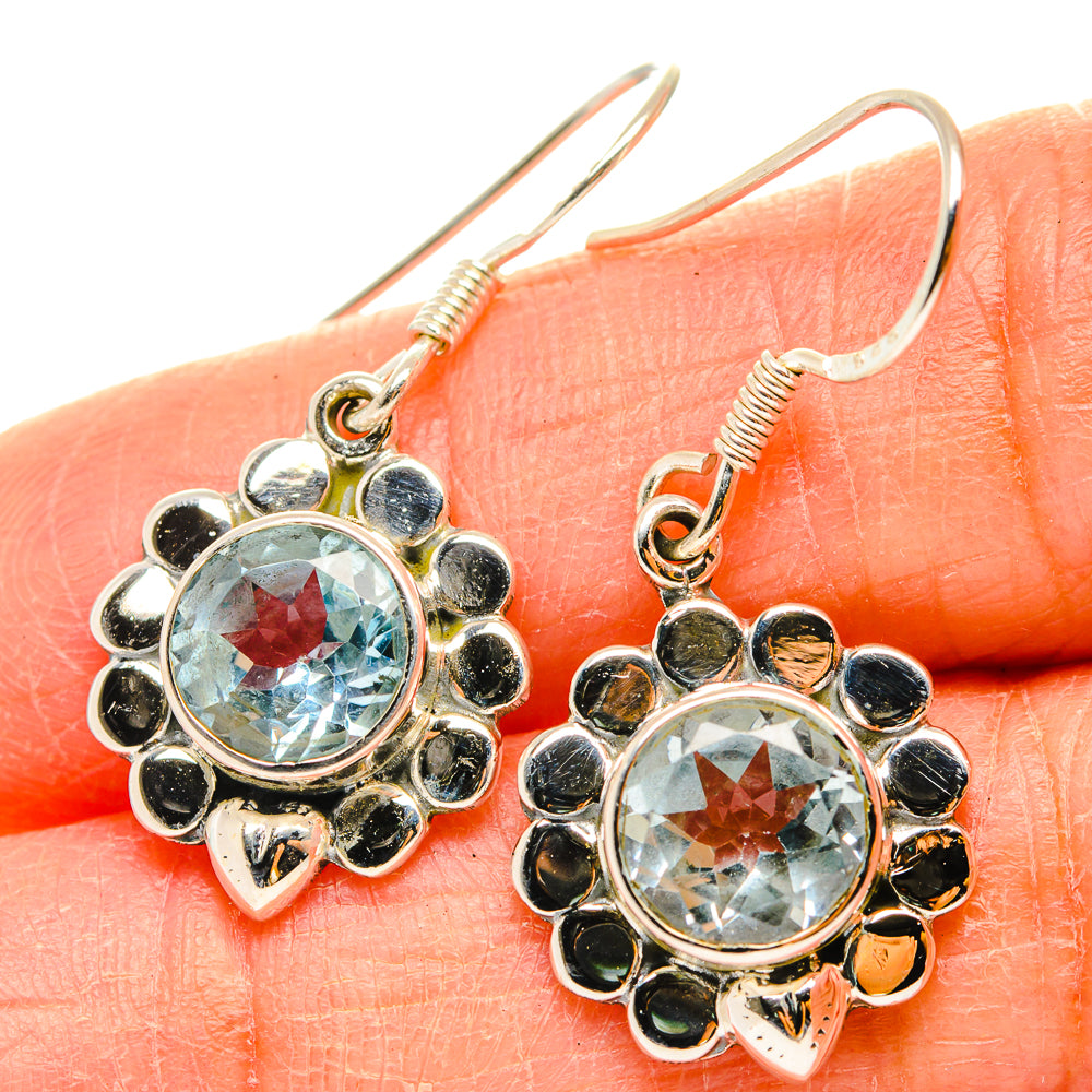 Blue Topaz Earrings handcrafted by Ana Silver Co - EARR429226