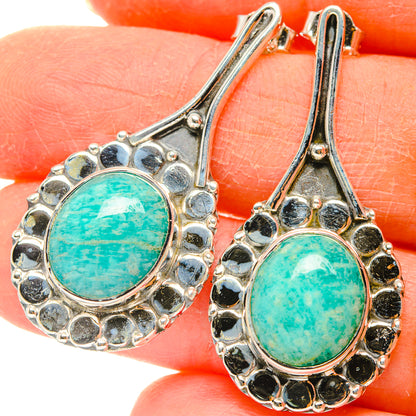 Amazonite Earrings handcrafted by Ana Silver Co - EARR429230