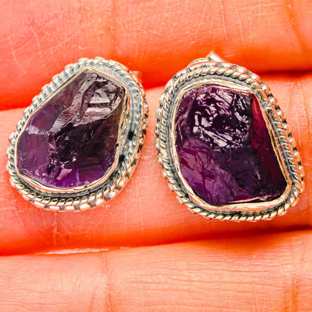Amethyst Earrings handcrafted by Ana Silver Co - EARR429231