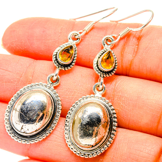 Pyrite Earrings handcrafted by Ana Silver Co - EARR429233