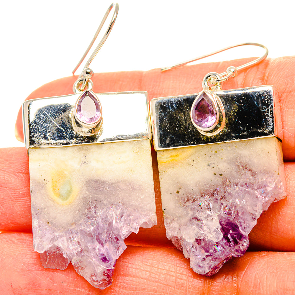 Amethyst Stalactite Earrings handcrafted by Ana Silver Co - EARR429241