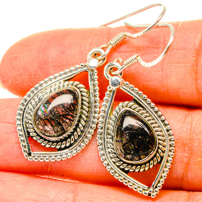 Tourmalinated Quartz Earrings handcrafted by Ana Silver Co - EARR429244
