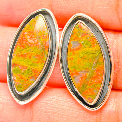 Unakite Earrings handcrafted by Ana Silver Co - EARR429253
