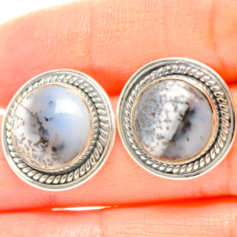 Dendritic Opal Earrings handcrafted by Ana Silver Co - EARR429255