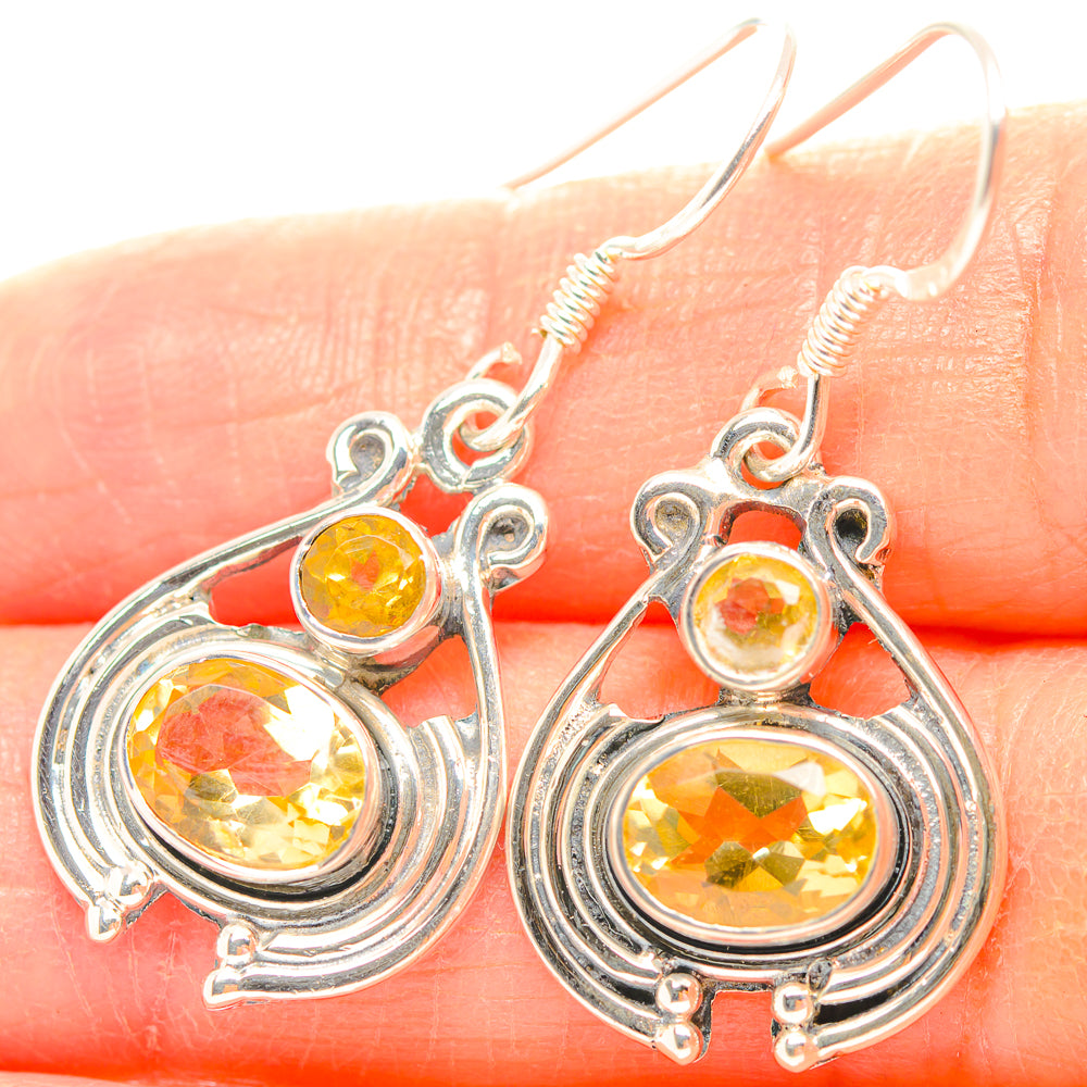 Citrine Earrings handcrafted by Ana Silver Co - EARR429256