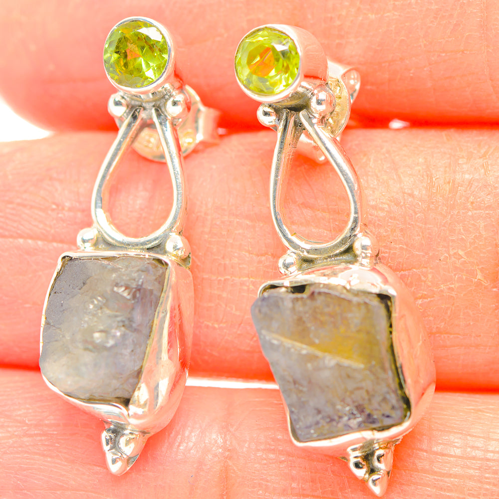 Rainbow Moonstone Earrings handcrafted by Ana Silver Co - EARR429257