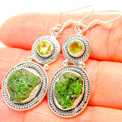 Chrome Diopside Earrings handcrafted by Ana Silver Co - EARR429269
