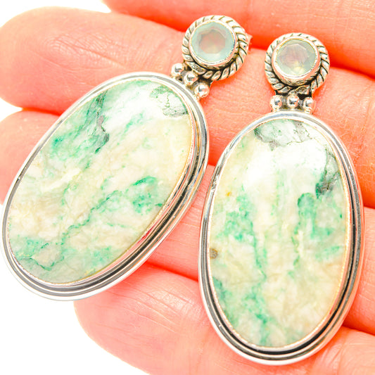 Green Jasper Earrings handcrafted by Ana Silver Co - EARR429286