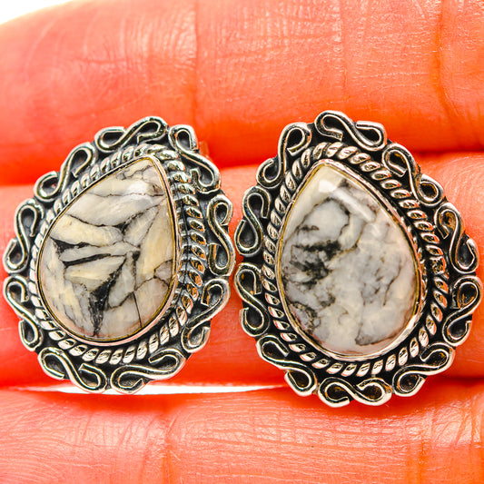 Pinolith Jasper Earrings handcrafted by Ana Silver Co - EARR429298