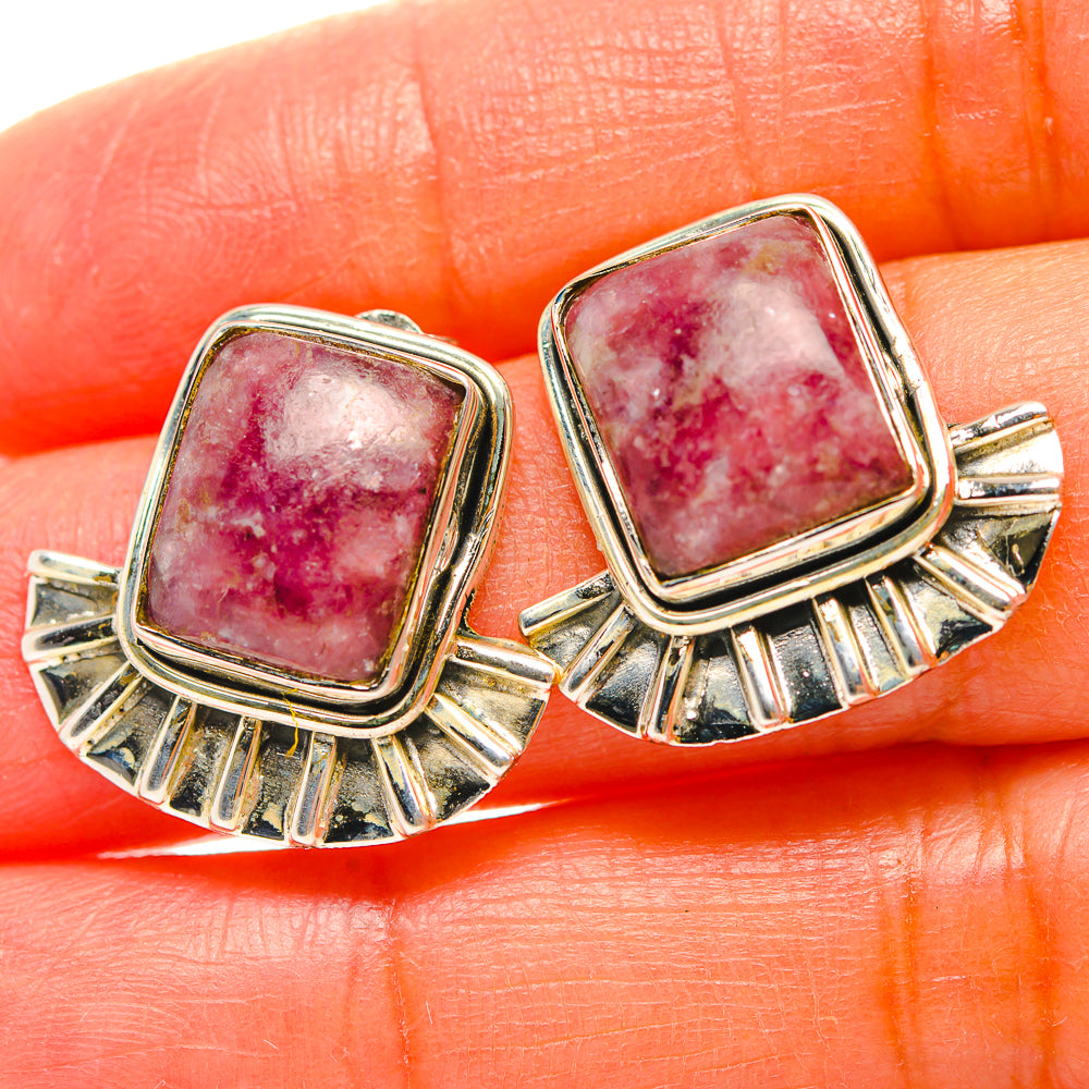 Lepidolite Earrings handcrafted by Ana Silver Co - EARR429299