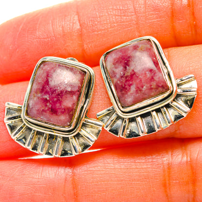 Lepidolite Earrings handcrafted by Ana Silver Co - EARR429299