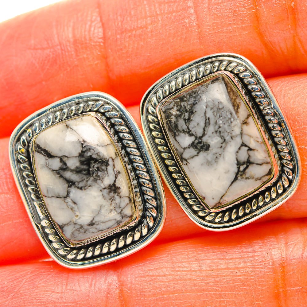 Pinolith Jasper Earrings handcrafted by Ana Silver Co - EARR429301