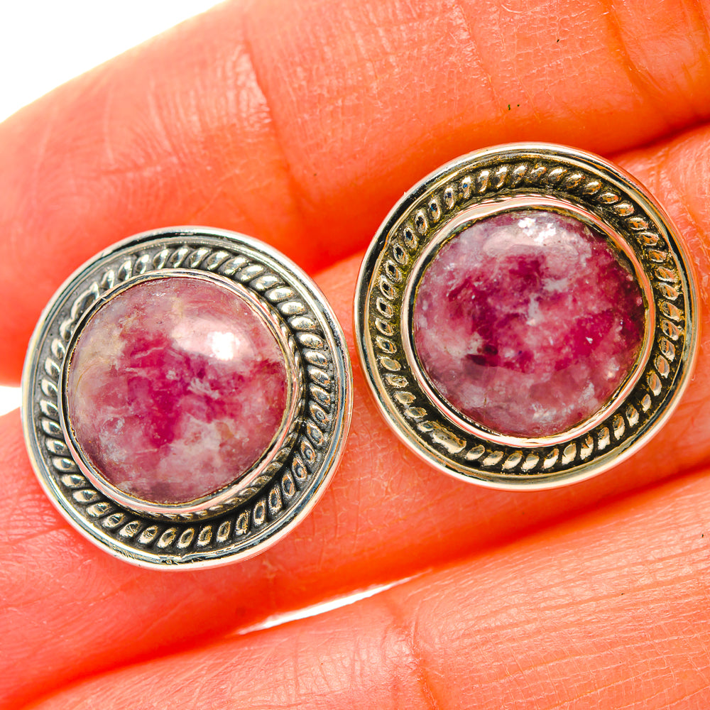 Lepidolite Earrings handcrafted by Ana Silver Co - EARR429313