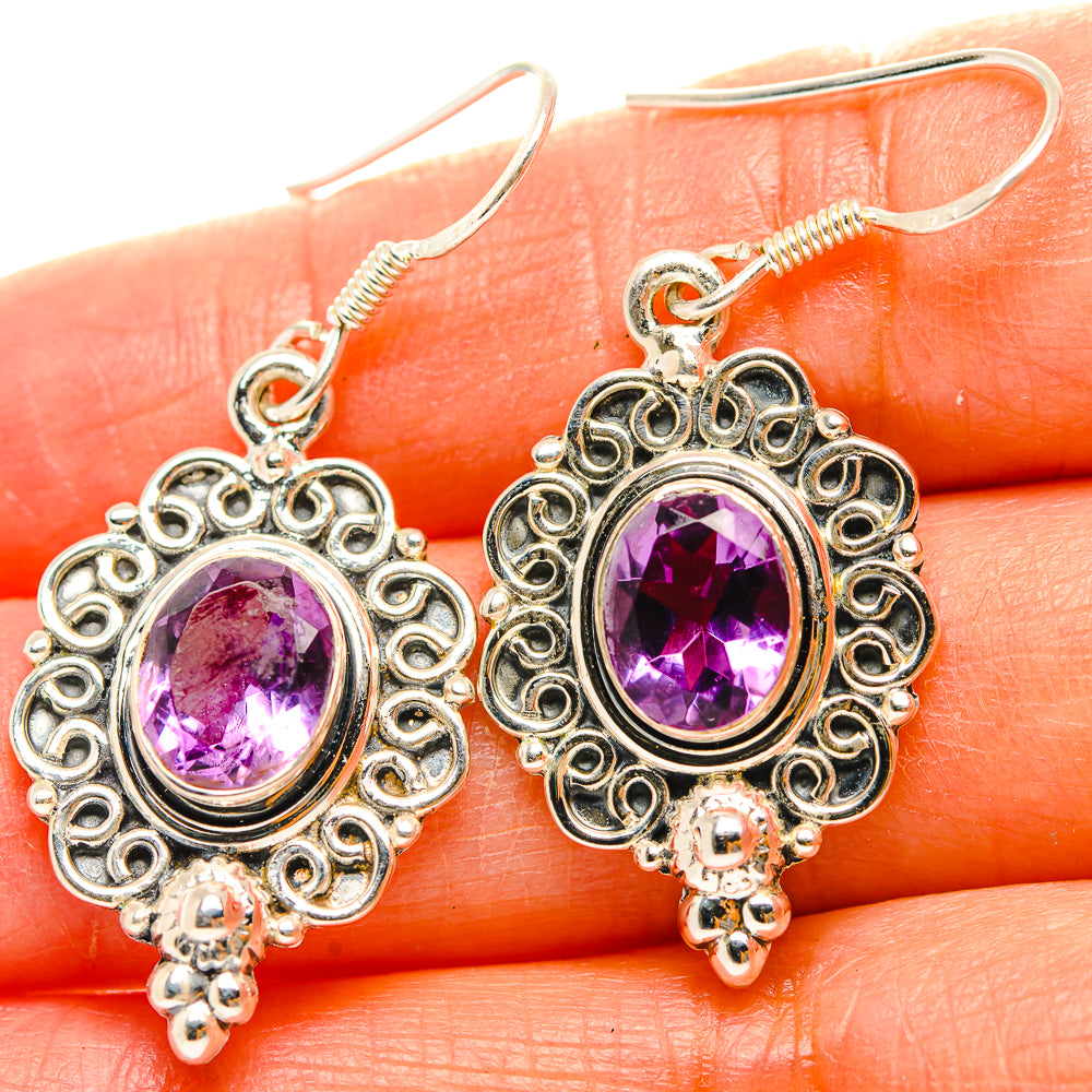 Amethyst Earrings handcrafted by Ana Silver Co - EARR429314