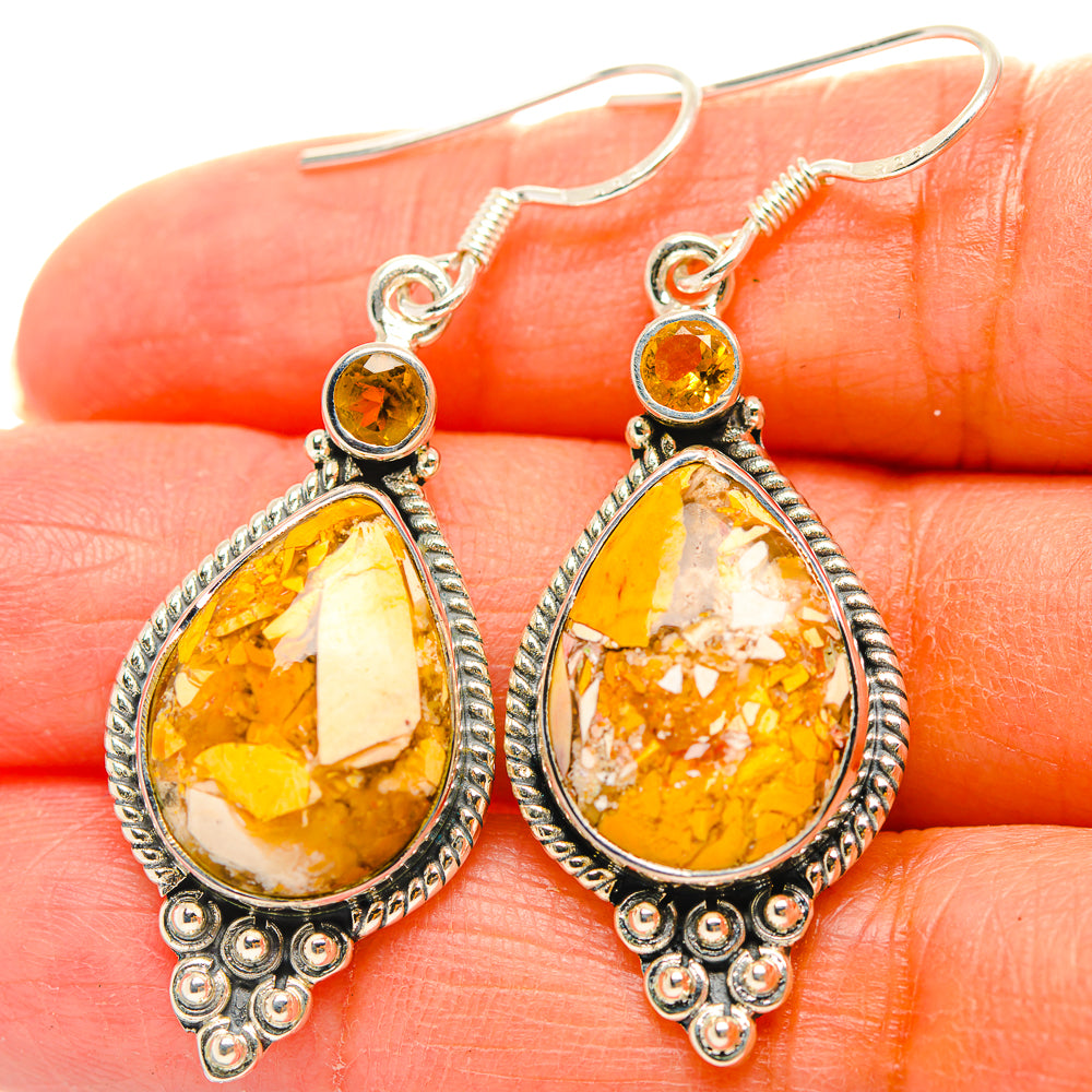 Brecciated Mookaite Earrings handcrafted by Ana Silver Co - EARR429317