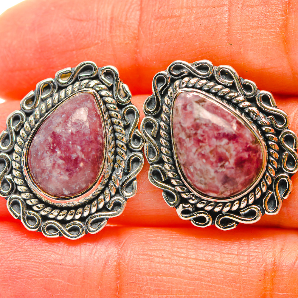 Lepidolite Earrings handcrafted by Ana Silver Co - EARR429320