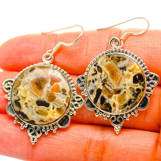 Plume Agate Earrings handcrafted by Ana Silver Co - EARR429326