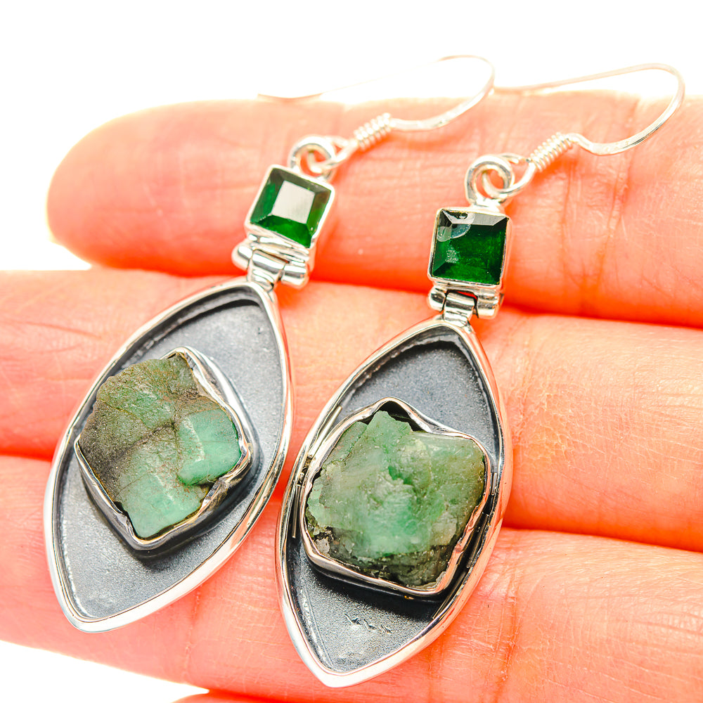 Chrysoprase Earrings handcrafted by Ana Silver Co - EARR429364