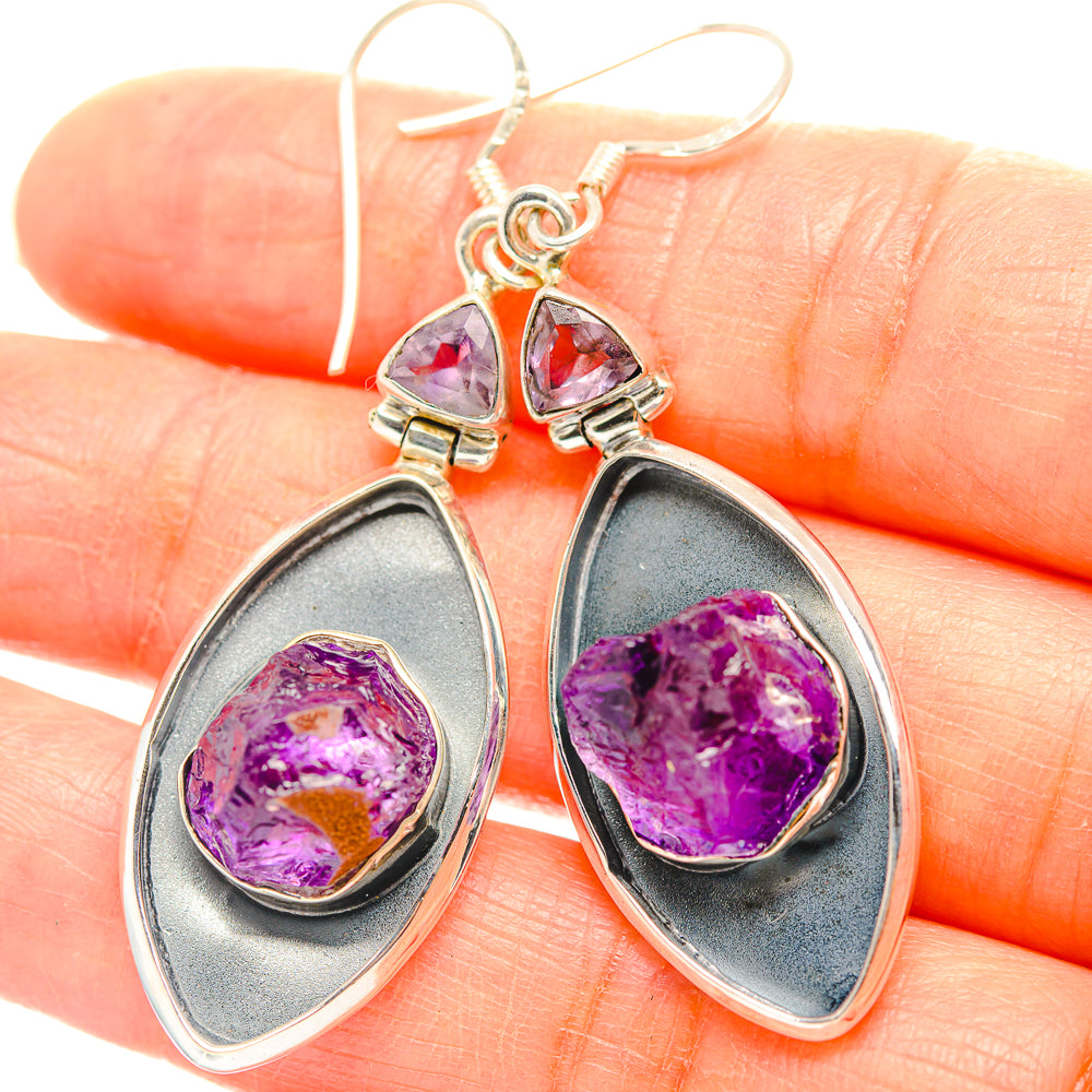 Amethyst Earrings handcrafted by Ana Silver Co - EARR429365