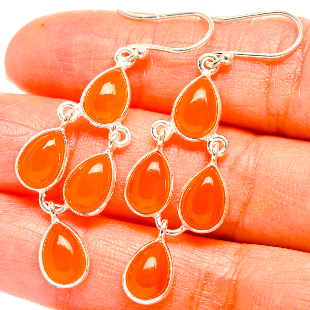 Carnelian Earrings handcrafted by Ana Silver Co - EARR429369