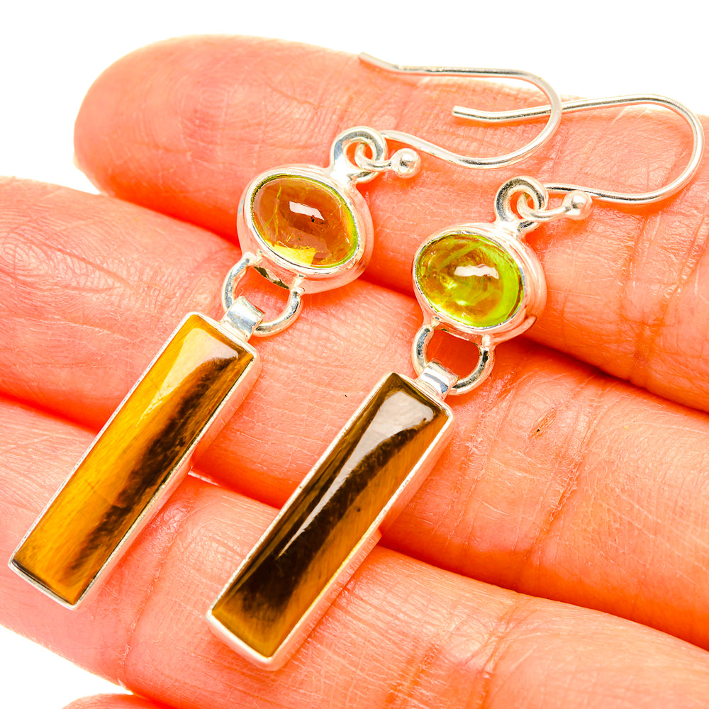 Tiger Eye Earrings handcrafted by Ana Silver Co - EARR429376