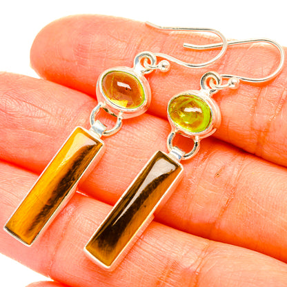 Tiger Eye Earrings handcrafted by Ana Silver Co - EARR429376