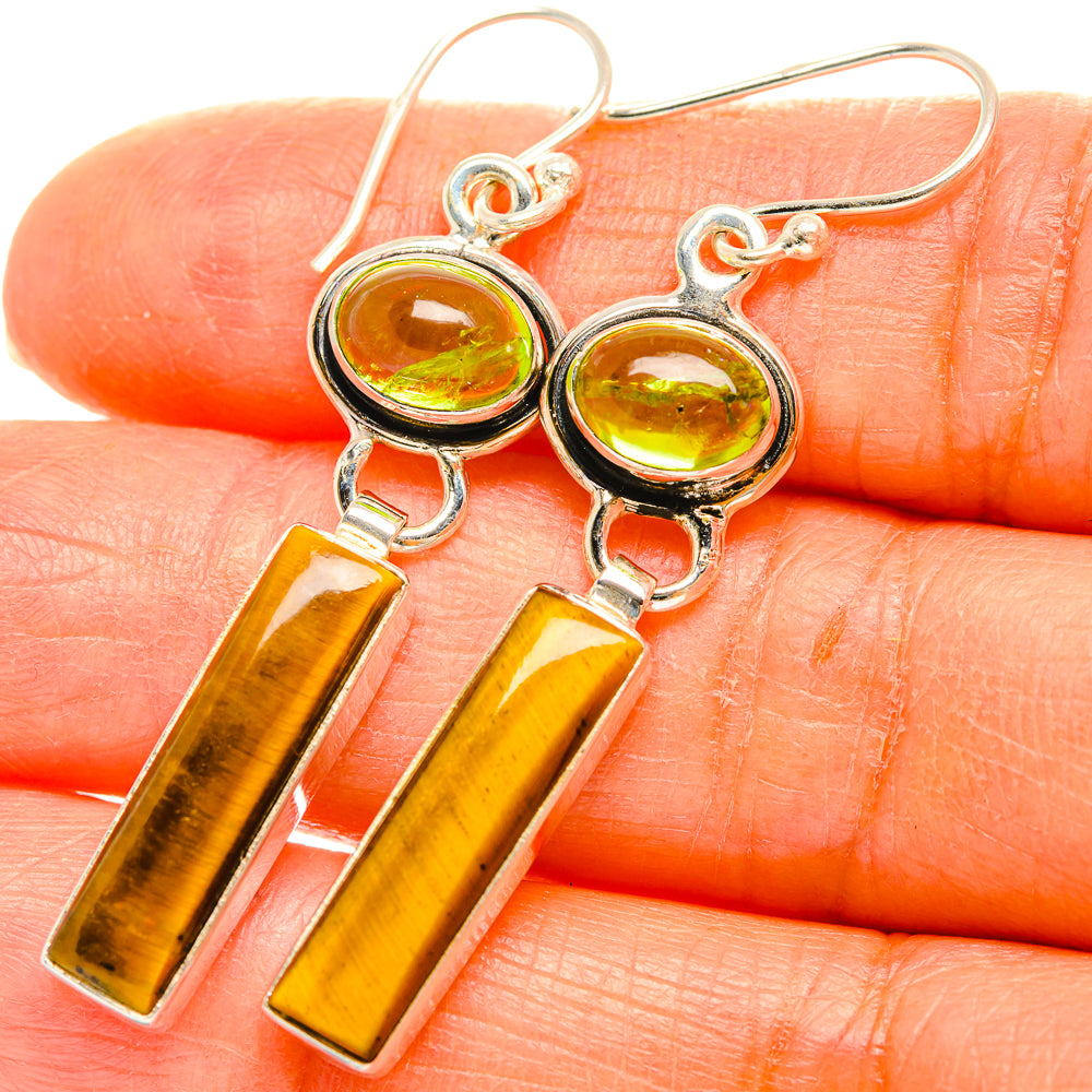 Tiger Eye Earrings handcrafted by Ana Silver Co - EARR429380