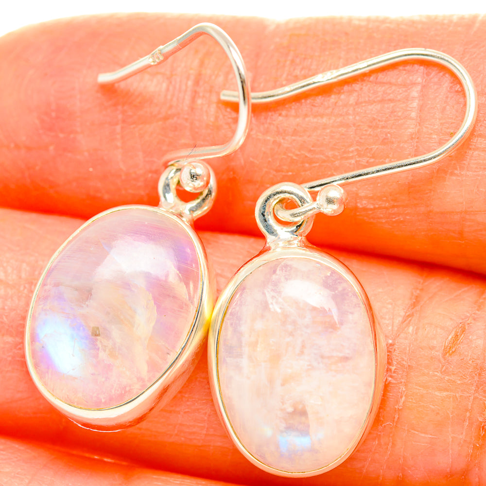 Rainbow Moonstone Earrings handcrafted by Ana Silver Co - EARR429382
