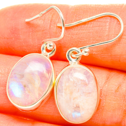 Rainbow Moonstone Earrings handcrafted by Ana Silver Co - EARR429382