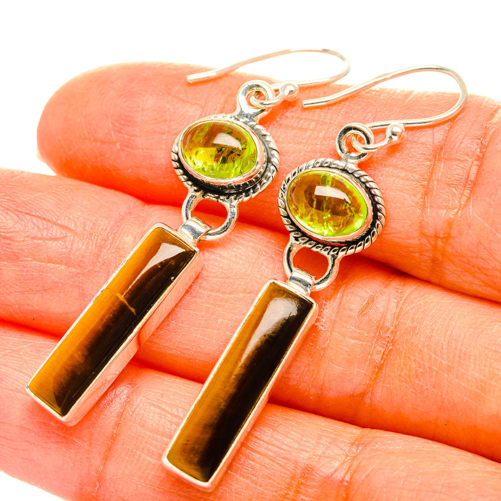 Tiger Eye Earrings handcrafted by Ana Silver Co - EARR429389